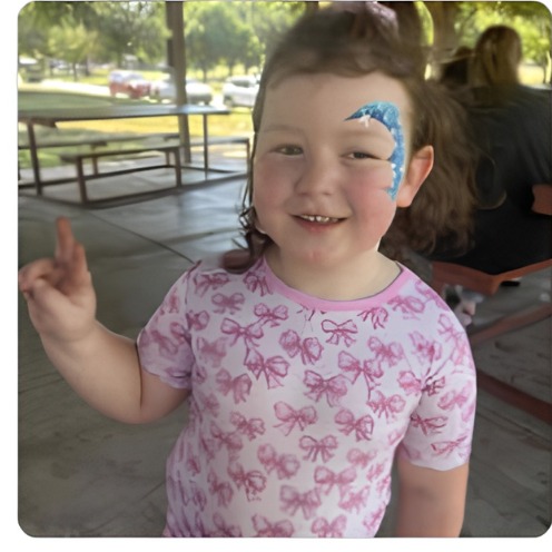 Blue butterfly wing eye face paint design
